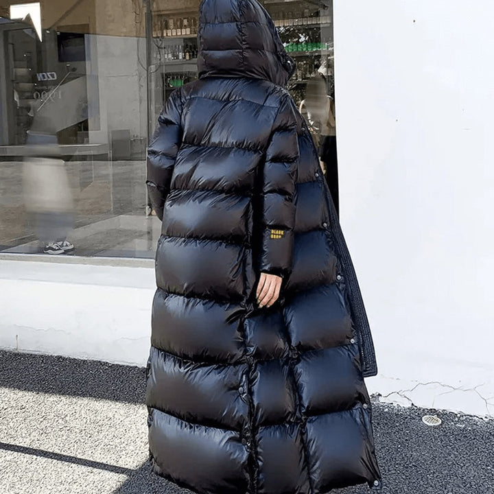 Women's Long Hooded Puffer Jacket Relaxed Fit Ladies Coat