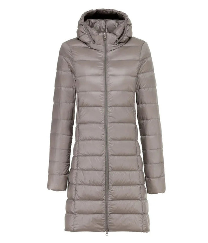 Women's Long Hooded Quilted Ladies Puffer Jacket Coat