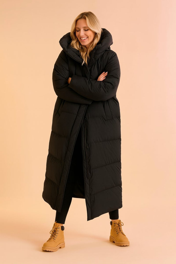Women's Long Hooded Quilted Ladies Puffer Jacket Coat