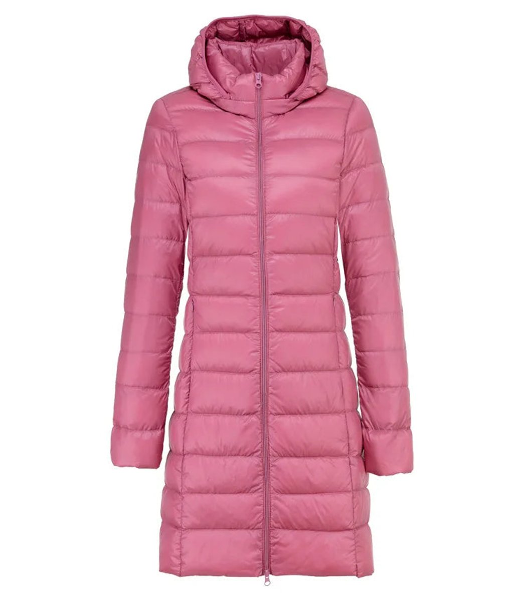 Women's Long Hooded Quilted Ladies Puffer Jacket Coat