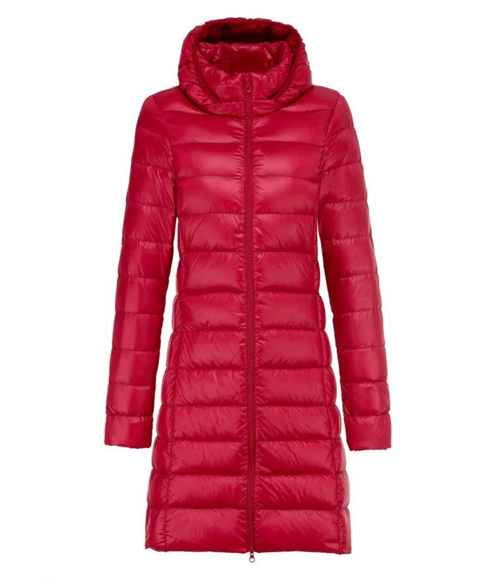 Women's Long Hooded Quilted Ladies Puffer Jacket Coat
