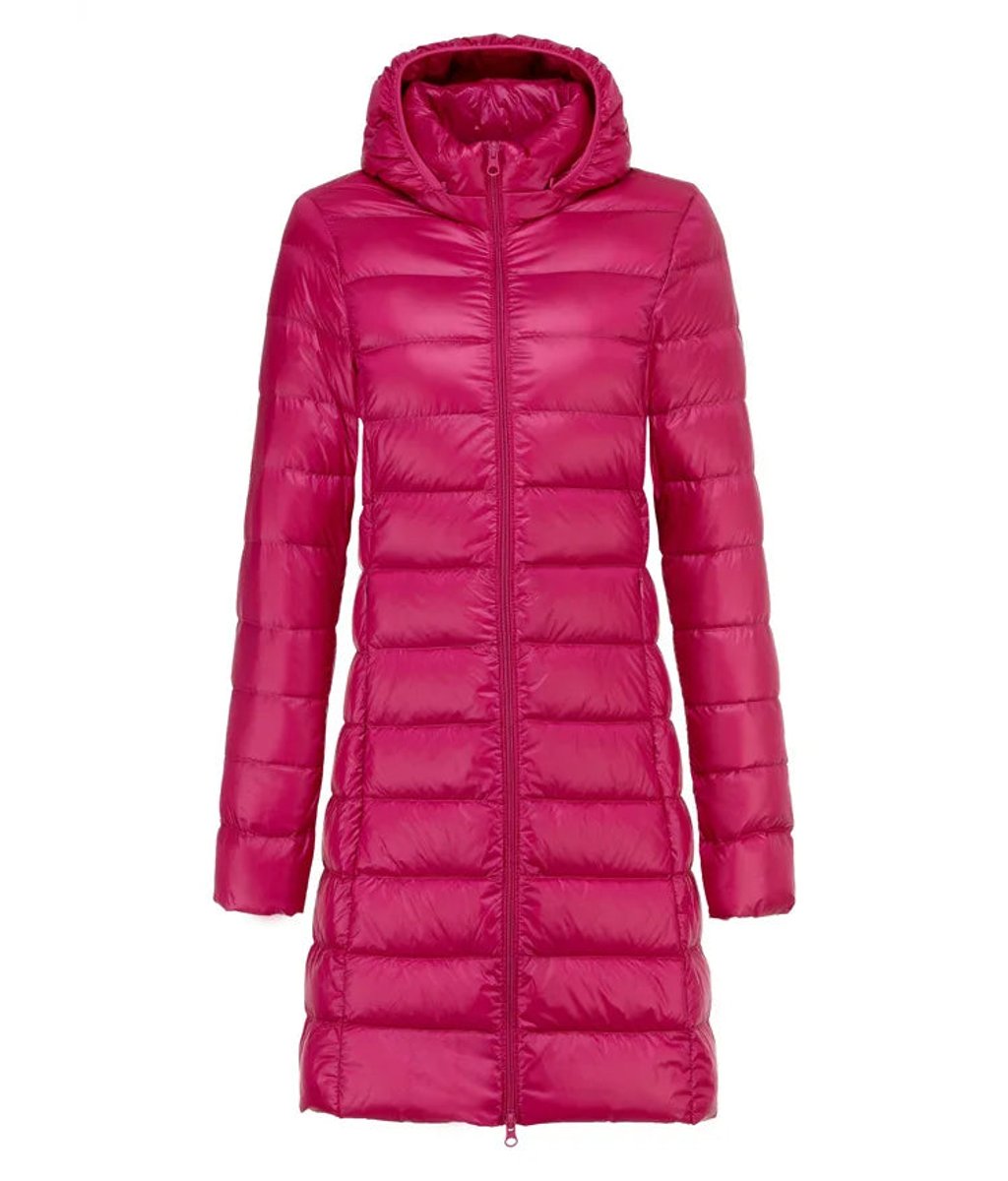 Women's Long Hooded Quilted Ladies Puffer Jacket Coat