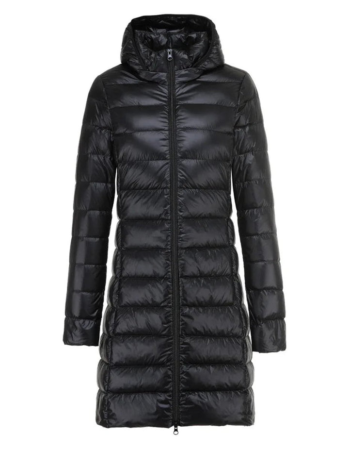 Women's Long Hooded Quilted Ladies Puffer Jacket Coat