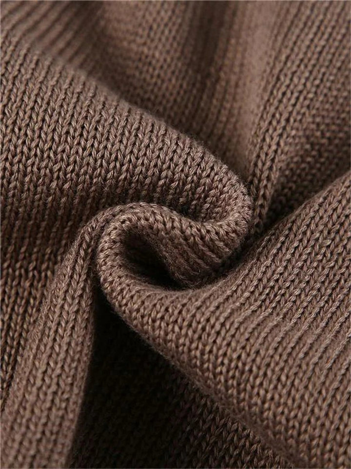 Women's Long-Sleeve Knit Open-Back Flared-Cuff Jumper Top