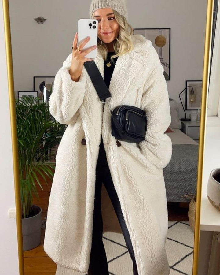 Women's Long Teddy Coat Oversized Fluffy Faux Fur Winter Coat