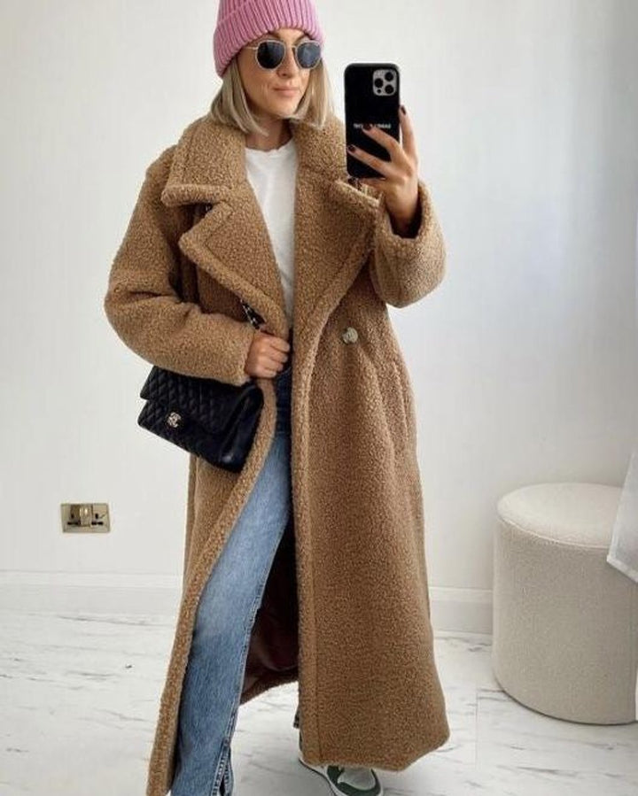 Women's Long Teddy Coat Oversized Fluffy Faux Fur Winter Coat