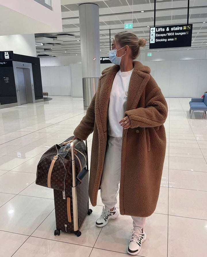 Women's Long Teddy Coat Oversized Fluffy Faux Fur Winter Coat