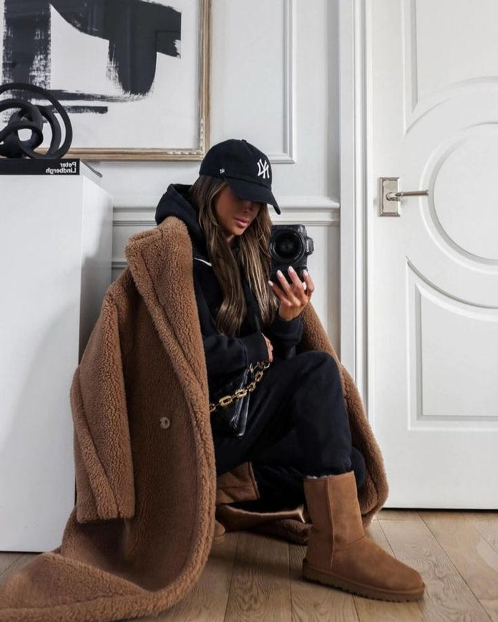 Women's Long Teddy Coat Oversized Fluffy Faux Fur Winter Coat