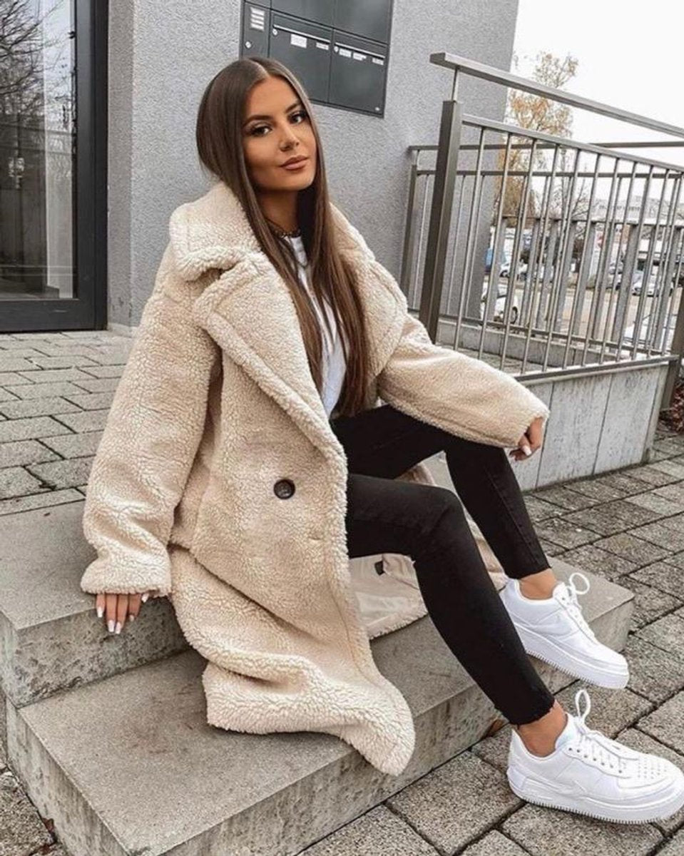 Women's Long Teddy Coat Oversized Fluffy Faux Fur Winter Coat