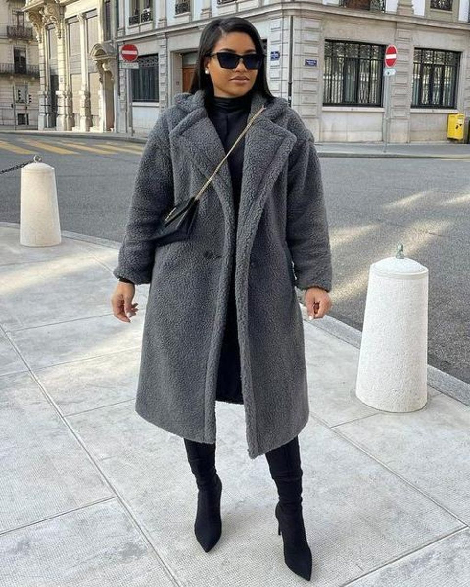 Women's Long Teddy Coat Oversized Fluffy Faux Fur Winter Coat