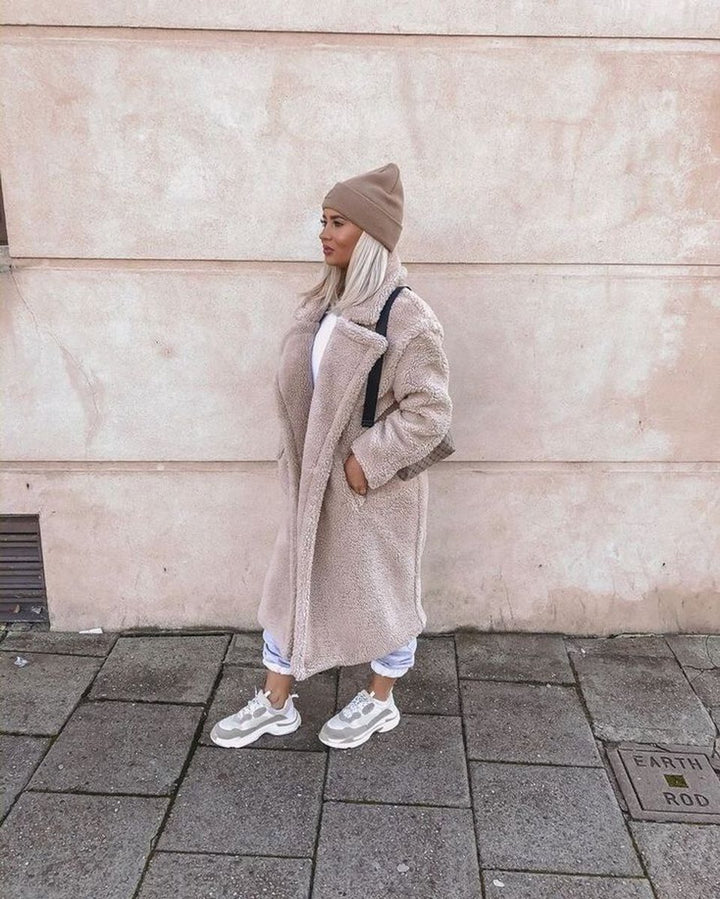 Women's Long Teddy Coat Oversized Fluffy Faux Fur Winter Coat