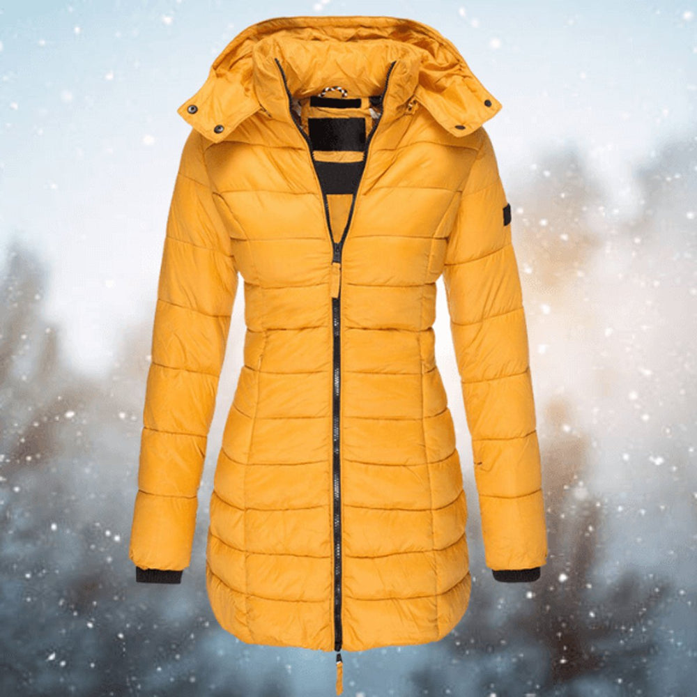 Women's Longline Quilted Ladies Puffer Jacket Hooded Coat