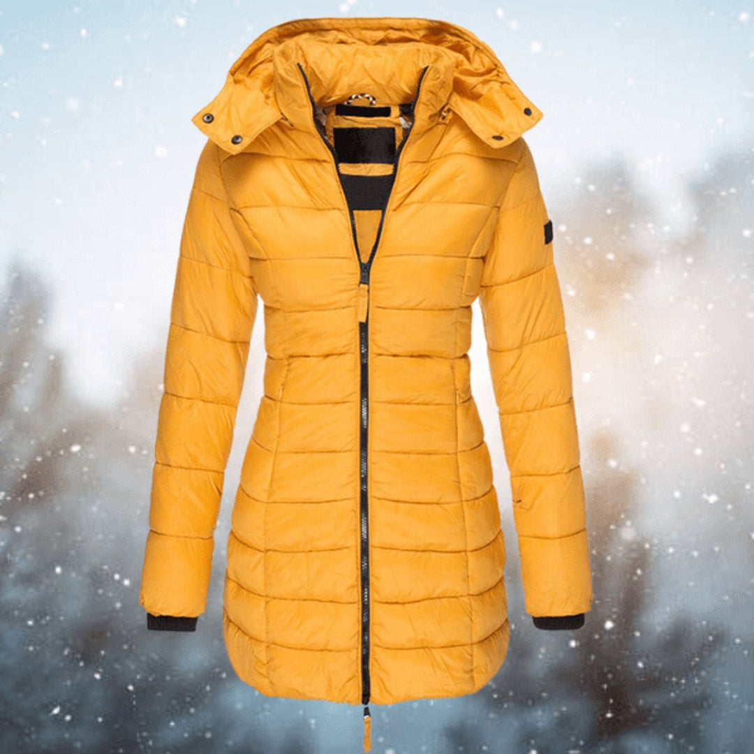 Women's Longline Quilted Ladies Puffer Jacket Hooded Coat