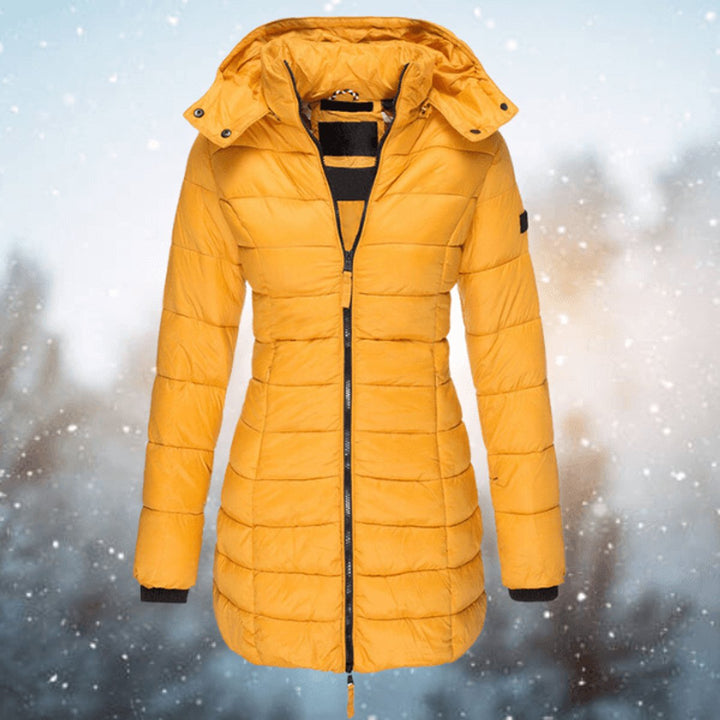 Women's Longline Quilted Ladies Puffer Jacket Hooded Coat