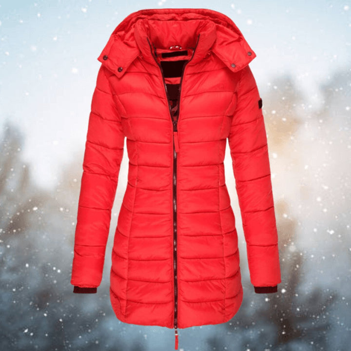 Women's Longline Quilted Ladies Puffer Jacket Hooded Coat