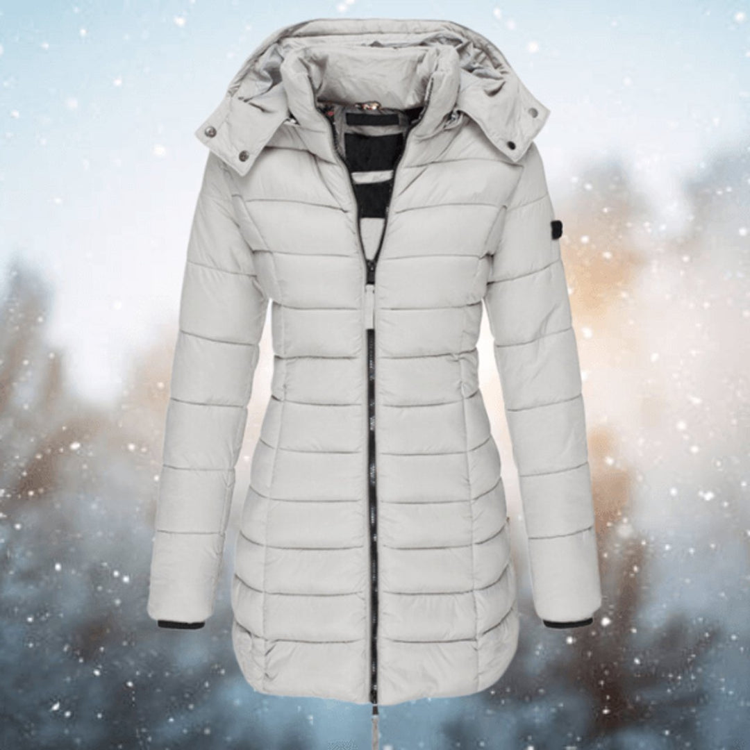 Women's Longline Quilted Ladies Puffer Jacket Hooded Coat