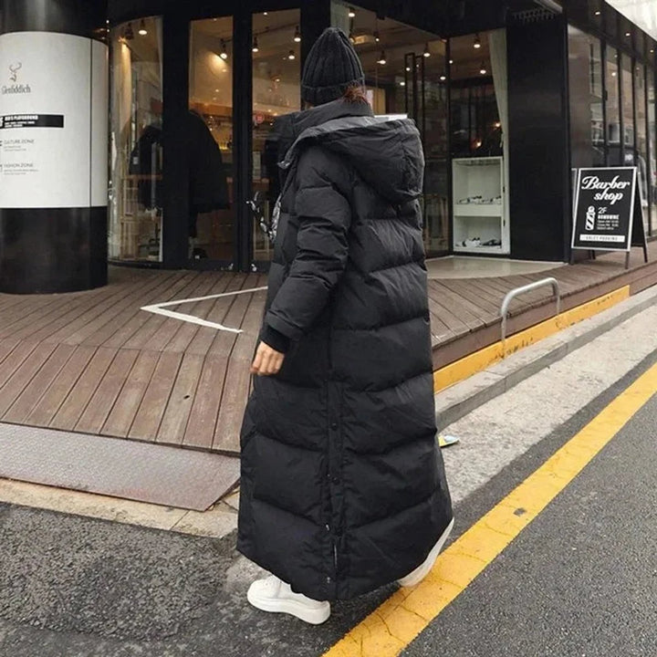 Women's Maxi Hooded Ladies Puffer Jacket Long Padded Coat
