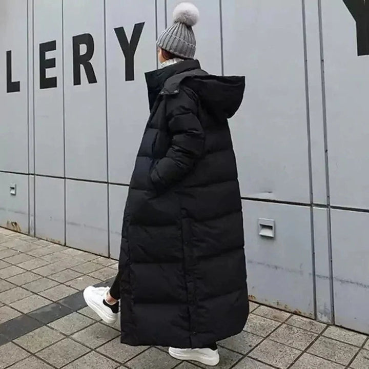 Women's Maxi Hooded Ladies Puffer Jacket Long Padded Coat