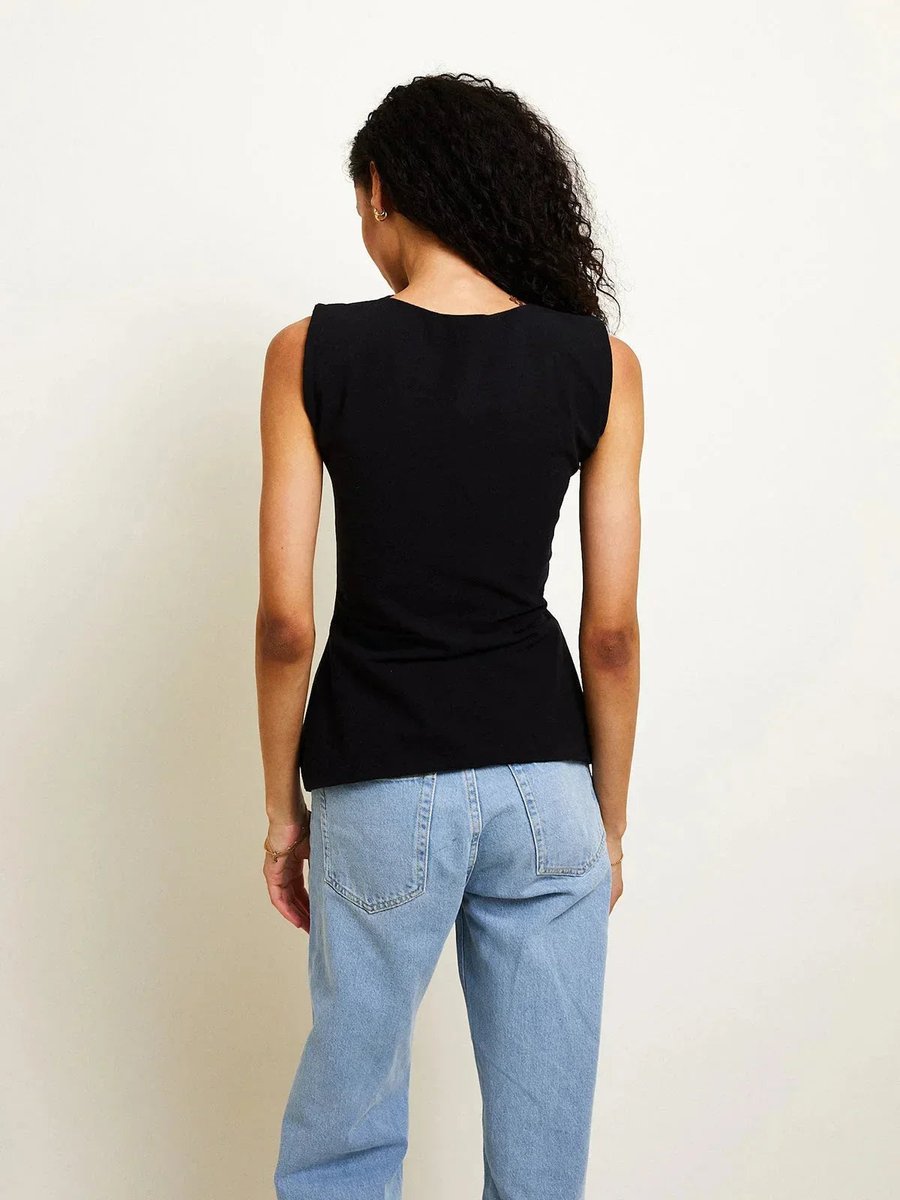 Women's Open-Back Tie Sleeveless Blouse Top