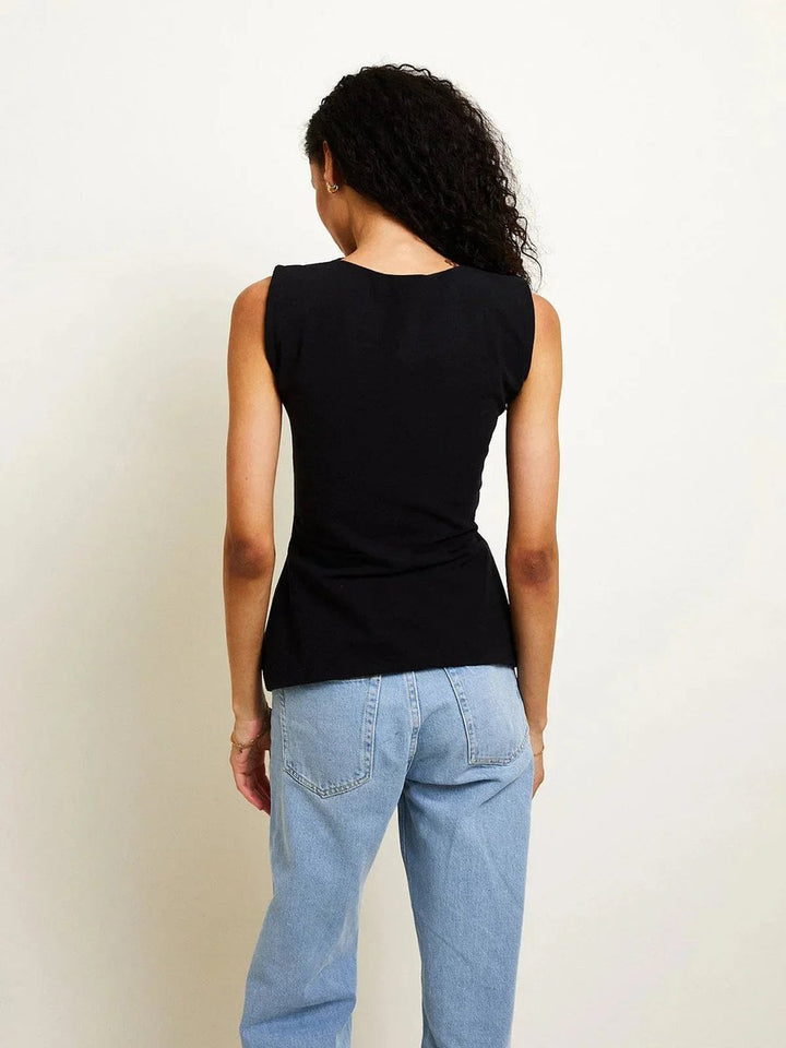 Women's Open-Back Tie Sleeveless Blouse Top