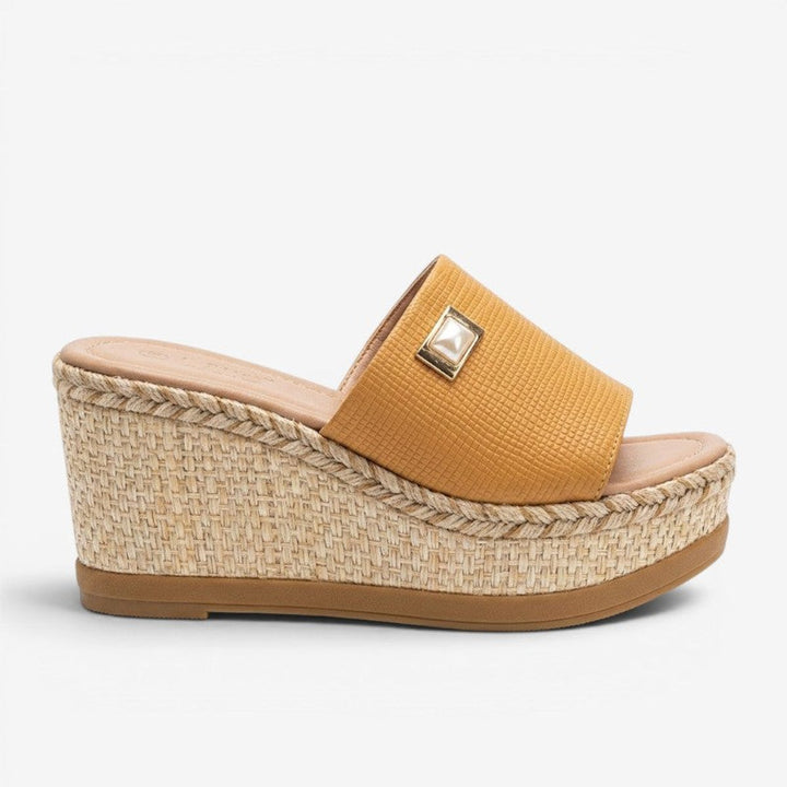 Women's Open Toe Slip-On Espadrille Wedge Sandals