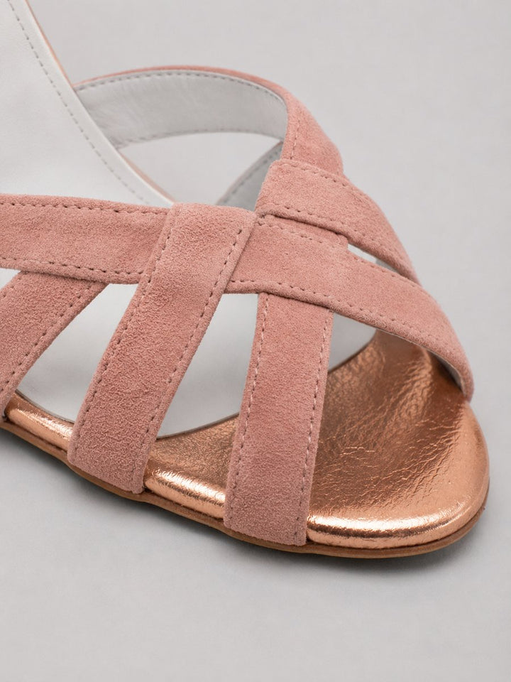 Women's Open-Toe Strappy Heeled Sandals Cushioned Ankle Strap