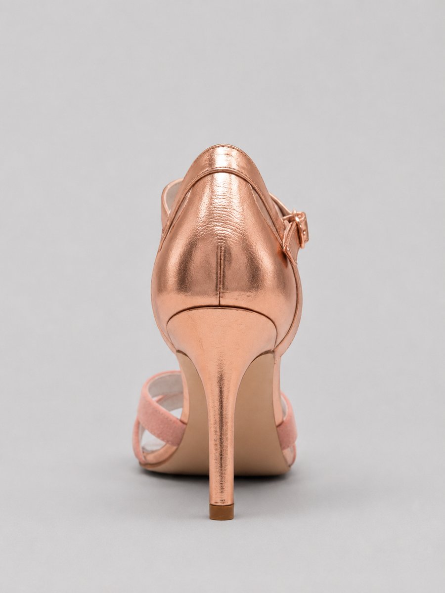Women's Open-Toe Strappy Heeled Sandals Cushioned Ankle Strap