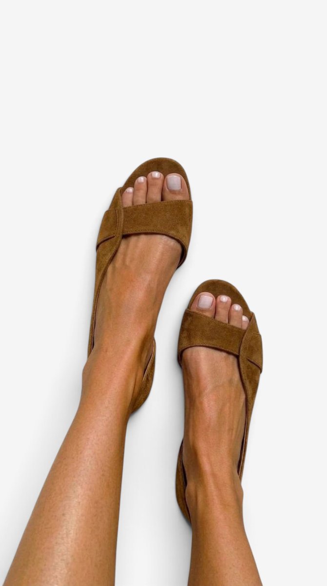 Women's Open-Toe Suede Back-Strap Flat Sandals