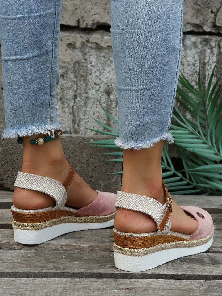 Women's Orthopedic Espadrille Wedge Ankle Strap Sandals