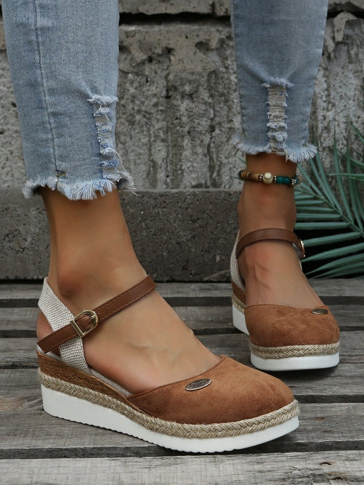 Women's Orthopedic Espadrille Wedge Ankle Strap Sandals