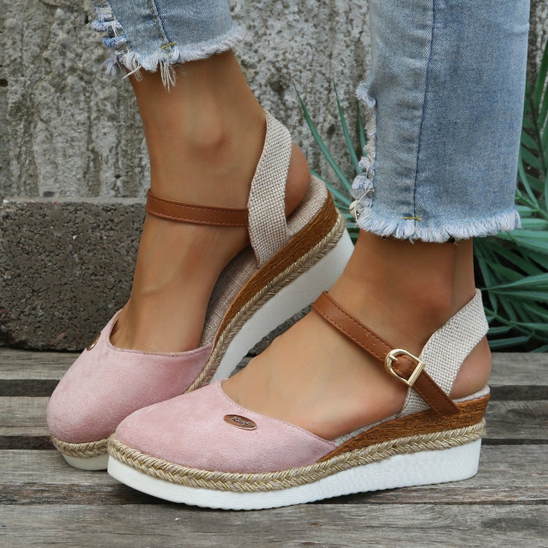 Women's Orthopedic Espadrille Wedge Ankle Strap Sandals