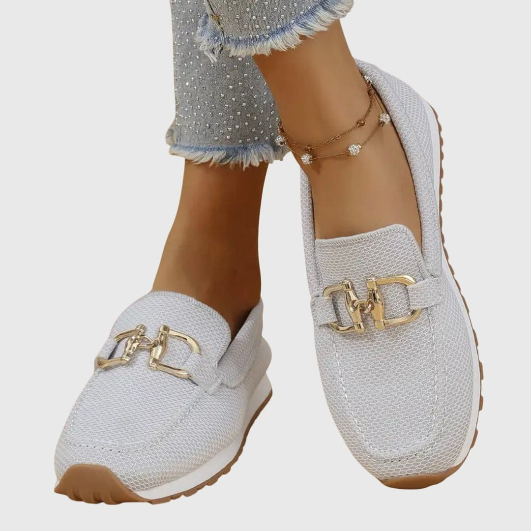 Women's Orthopedic Memory-Foam Slip-On Horsebit Loafer Trainers