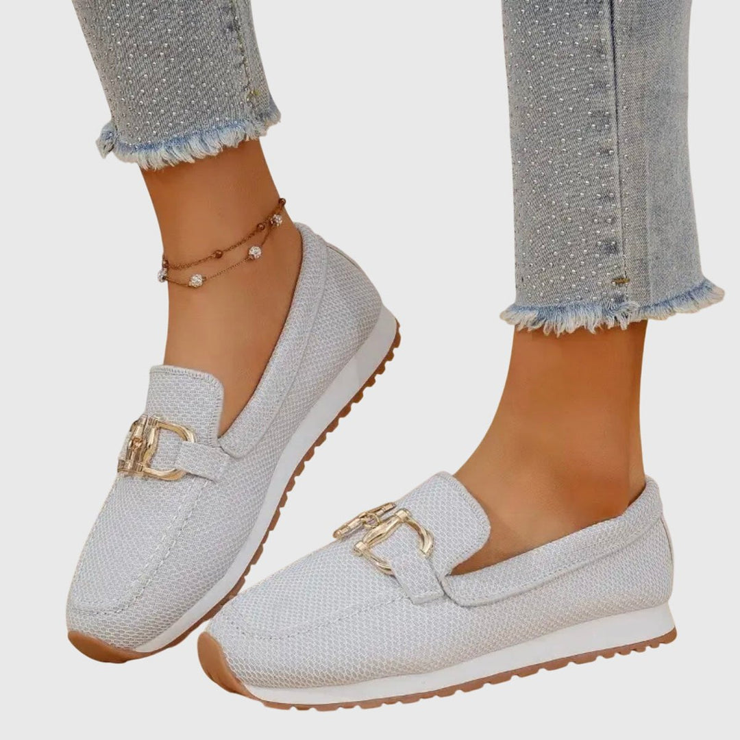 Women's Orthopedic Memory-Foam Slip-On Horsebit Loafer Trainers