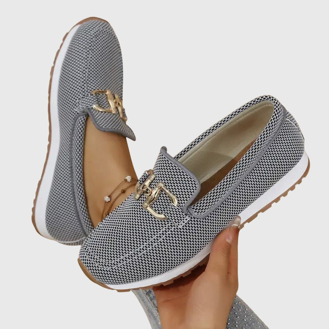 Women's Orthopedic Memory-Foam Slip-On Horsebit Loafer Trainers