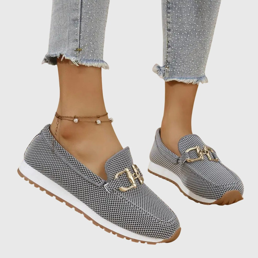 Women's Orthopedic Memory-Foam Slip-On Horsebit Loafer Trainers