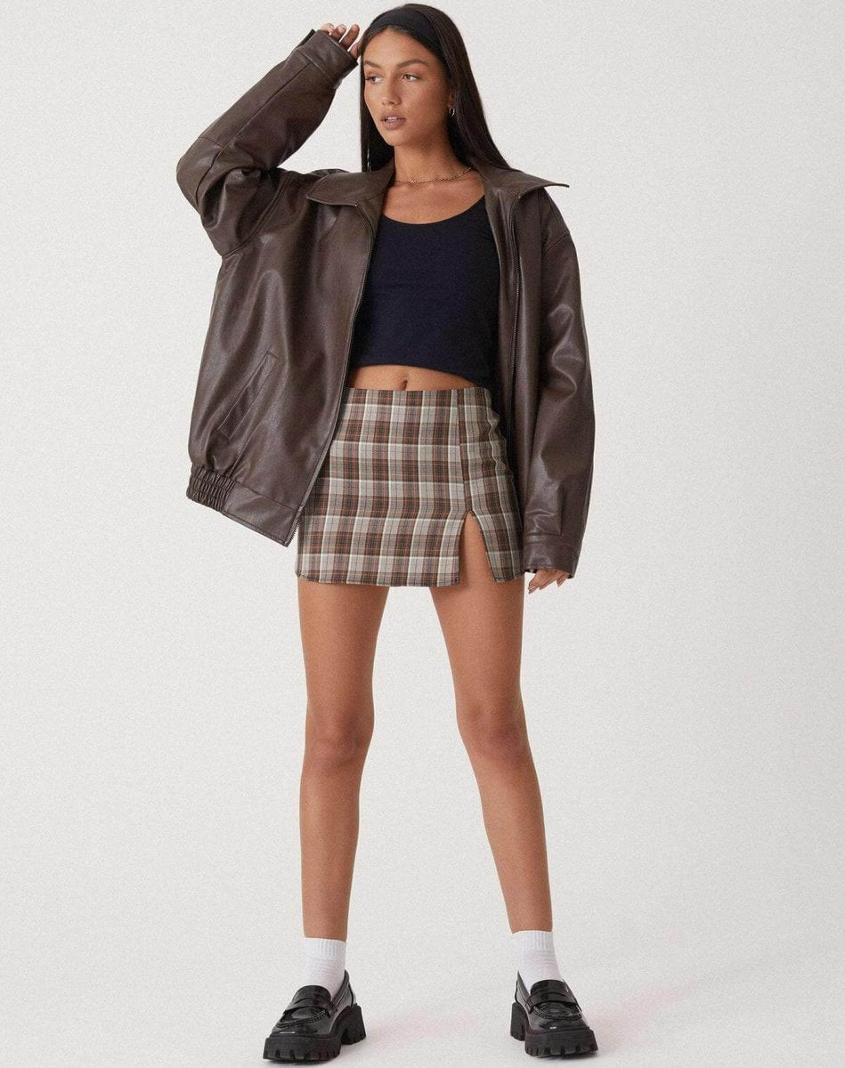 Women's Oversized Faux Leather Ladies Puffer Jacket Zip-Up Coat
