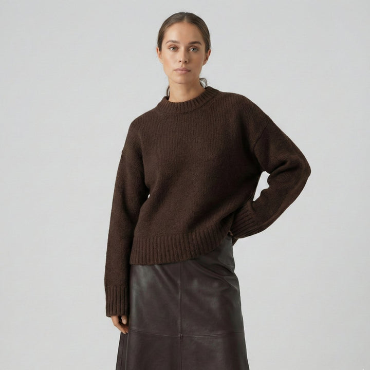 Women's Oversized Knitted Jumper Long Sleeve Relaxed Fit Pullover