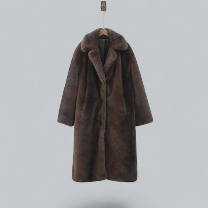 Women's Oversized Long Faux Fur Coat Relaxed Winter Trench Coat