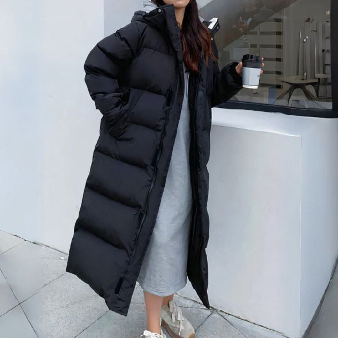 Women's Oversized Long Ladies Puffer Jacket Hooded Padded Coat