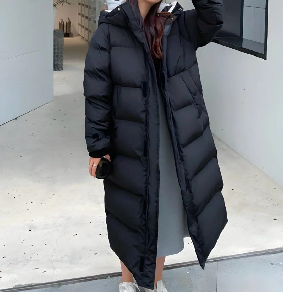 Women's Oversized Long Ladies Puffer Jacket Hooded Padded Coat