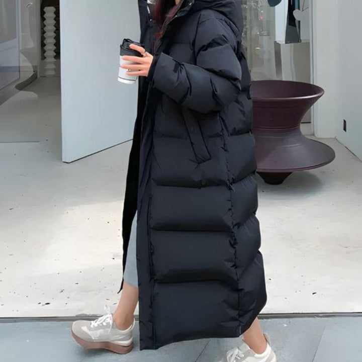 Women's Oversized Long Ladies Puffer Jacket Hooded Padded Coat