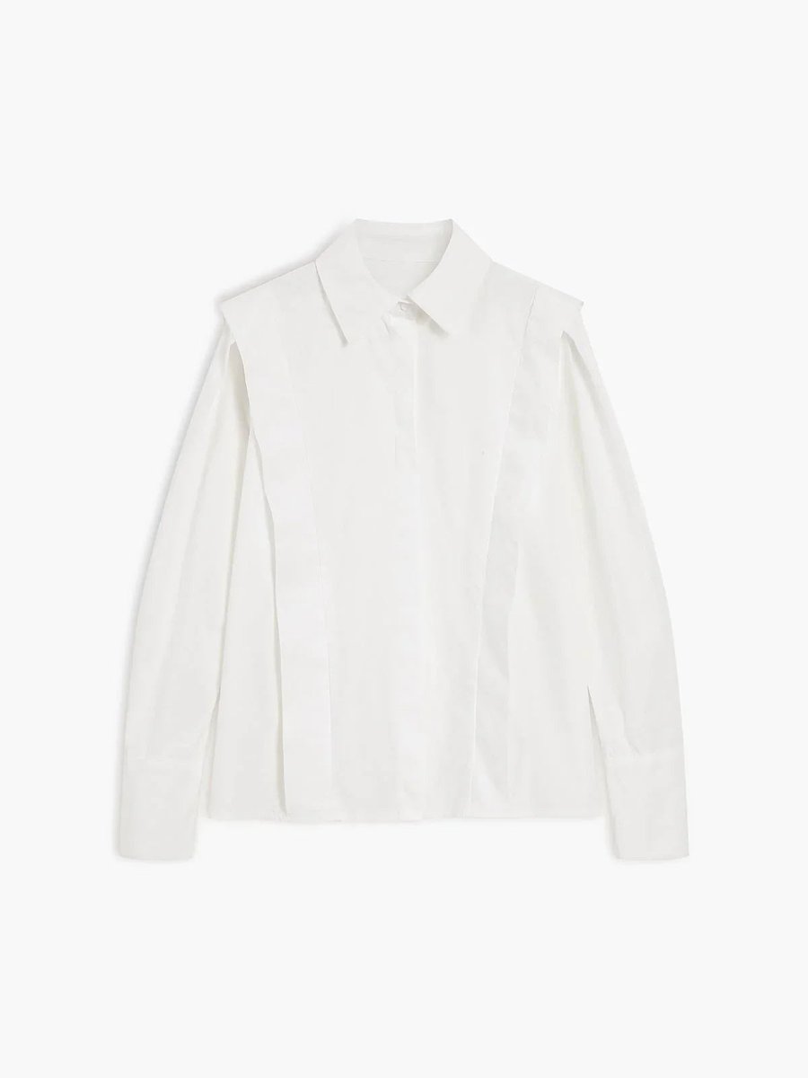 Women's Oversized Long-Sleeve Blouse Button-Up Satin Shirt
