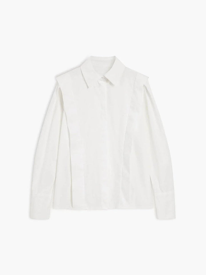 Women's Oversized Long-Sleeve Blouse Button-Up Satin Shirt