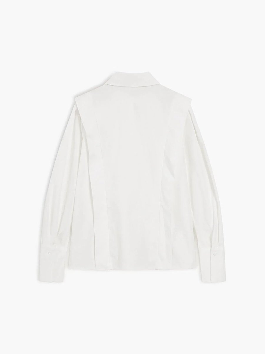 Women's Oversized Long-Sleeve Blouse Button-Up Satin Shirt
