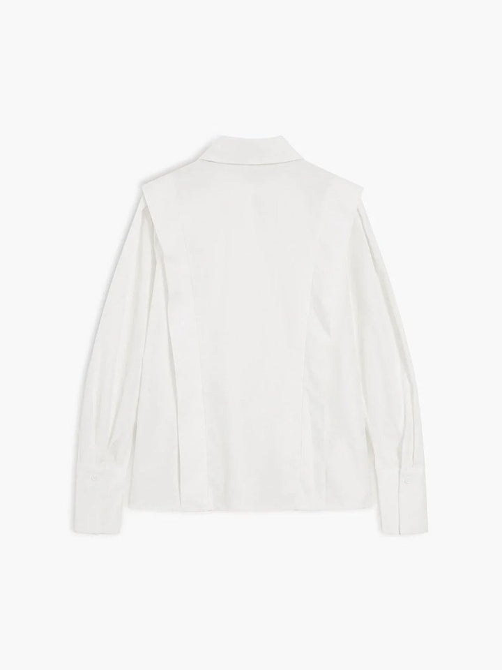 Women's Oversized Long-Sleeve Blouse Button-Up Satin Shirt