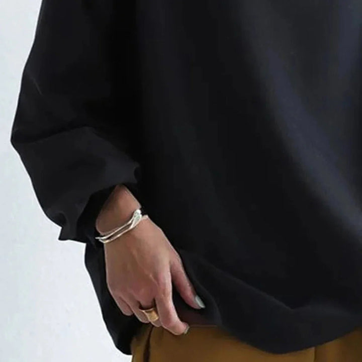 Women's Oversized Roll Neck Jumper Batwing Sleeve Top