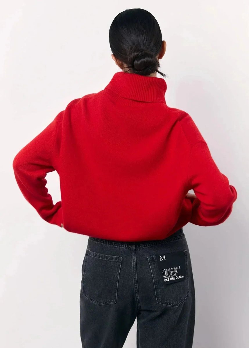 Women's Oversized Roll Neck Knitted Jumper
