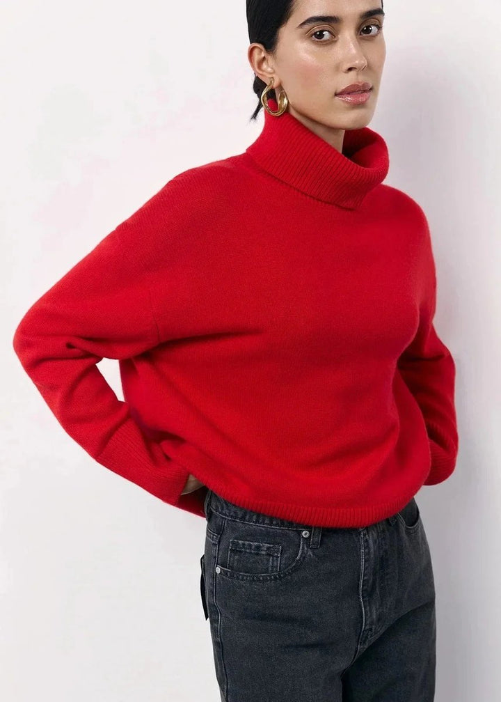 Women's Oversized Roll Neck Knitted Jumper