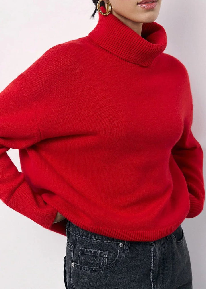 Women's Oversized Roll Neck Knitted Jumper