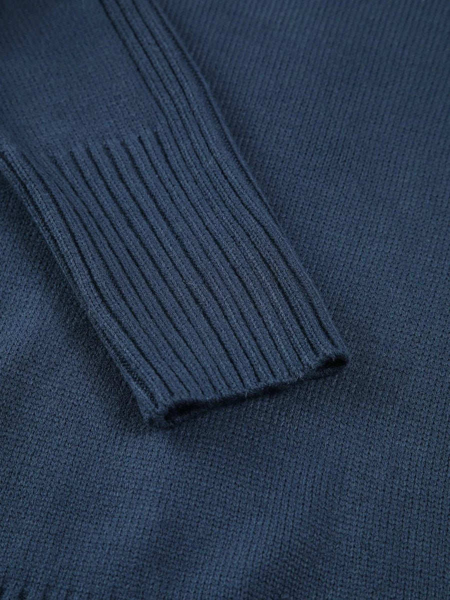 Women's Oversized Roll Neck Knitted Jumper Ribbed Long Sleeve